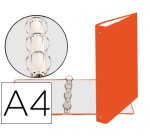 Carpeta Exacompta forrada polipropileno 4 anillas 30mm - A4 - Naranja