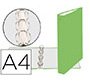 Carpeta Exacompta forrada polipropileno 4 anillas 30mm - A4 - Verde anis