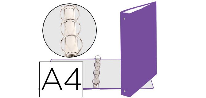 Carpeta Exacompta forrada polipropileno 4 anillas 30mm - A4