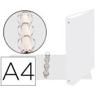 Carpeta Exacompta forrada polipropileno 4 anillas 30mm - A4 - Blanco