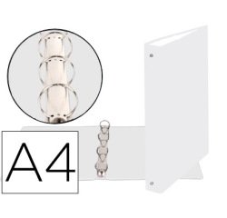 Carpeta Exacompta forrada polipropileno 4 anillas 30mm - A4 - Blanco
