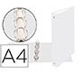 Carpeta Exacompta forrada polipropileno 4 anillas 30mm - A4 - Blanco
