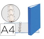 Carpeta Exacompta forrada polipropileno 4 anillas 30mm - A4 - Azul claro