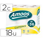 Papel higienico amoos doble largo 2 capas 32 m paquete de 18 rollos rollos