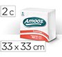 Servilleta celulosa amoos 33x33 cm 2 capas paquete de 90 unidades