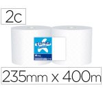 Papel secamanos industrial amoos 2 capas 222 mm x 400 m paquete de 2 rollos