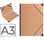 Carpeta planos clairefontaine din a3 con gomas kraft marron verjurado