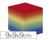 Taco papel quo vadis encolado colores arco iris 680 hojas 100% reciclado 90x90x90 mm 90 g