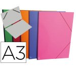 Carpeta planos clairefontaine din a3 con gomas carton gofrado colores surtidos