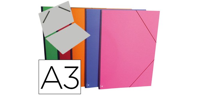 Carpeta planos clairefontaine din a3 con gomas carton gofrado colores surtidos