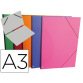 Carpeta planos clairefontaine din a3 con gomas carton gofrado colores surtidos