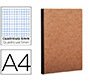 Libreta age-bag tapa cartulina lomo cosido cuadro 5 mm 96 hojas color havana 210x297 mm