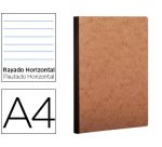 Libreta age-bag tapa cartulina lomo cosido rayado horizontal 96 hojas color havana 210x297 mm