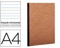Libreta age-bag tapa cartulina lomo cosido rayado horizontal 96 hojas color havana 210x297 mm