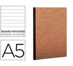 Libreta age-bag tapa cartulina lomo cosido rayado horizontal 96 hojas color havana 148x210 mm