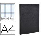 Libreta age-bag tapa cartulina lomo cosido cuadro 5 mm 96 hojas color negro 210x297 mm