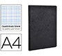 Libreta age-bag tapa cartulina lomo cosido cuadro 5 mm 96 hojas color negro 210x297 mm