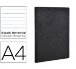 Libreta age-bag tapa cartulina lomo cosido rayado horizontal 96 hojas color negro 210x297 mm