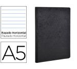 Libreta age-bag tapa cartulina lomo cosido rayado horizontal 96 hojas color negro 148x210 mm