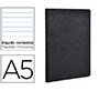 Libreta age-bag tapa cartulina lomo cosido rayado horizontal 96 hojas color negro 148x210 mm