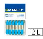 Lapices cera manley unicolor azul cobalto n.20 caja de 12 unidades