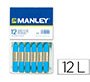 Lapices cera manley unicolor azul cobalto n.20 caja de 12 unidades