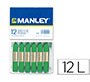 Lapices cera manley unicolor verde primavera n.25 caja de 12 unidades