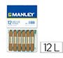 Lapices cera manley unicolor tierra sombra tostado n.68 caja de 12 unidades