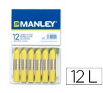 Lapices cera manley unicolor verde amarillo claro n.47 caja de 12 unidades