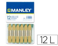 Lapices cera manley unicolor tierra sombra natural n.67 caja de 12 unidades