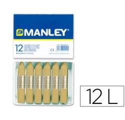 Lapices cera manley unicolor tierra sombra natural n.67 caja de 12 unidades