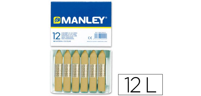 LÁpices cera manley unicolor - Caja de 12 unidades
