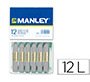 Lapices cera manley unicolor gris n.72 caja de 12 unidades