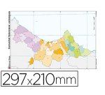 Mapa mudo color din a4 comunidad valenciana politico