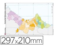 Mapa mudo color din a4 comunidad valenciana politico