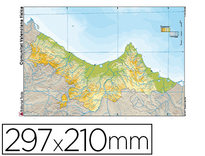 HIVA  MAPA MUDO COLOR DIN A4 EUROPA FISICO