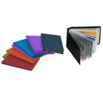 Portatarjetas de credito pvc base opaca capacidad 10 tarjetas expositor de 30 unidades colores surtidos