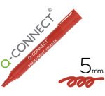 Rotulador q-connect marcador permanente rojo punta biselada 5 mm