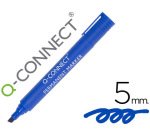 Rotulador q-connect marcador permanente azul punta biselada 5 mm