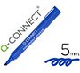 Rotulador q-connect marcador permanente azul punta biselada 5 mm