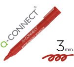 Rotulador q-connect marcador permanente rojo punta redonda 3 mm