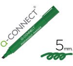 Rotulador q-connect marcador permanente verde punta biselada 5 mm
