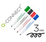 Rotulador q-connect pizarra blanca colores surtidos punta redonda 3 mm
