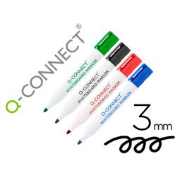 Rotulador q-connect pizarra blanca colores surtidos punta redonda 3 mm