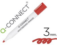 Rotulador q-connect pizarra blanca color rojo punta redonda 3 mm