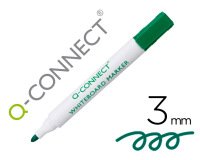 Rotulador q-connect pizarra blanca color verde punta redonda 3 mm