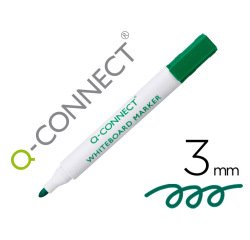 Rotulador q-connect pizarra blanca color verde punta redonda 3 mm