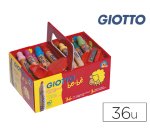 Lapices de colores giotto bebe super schoolpack de 36 unidades + 2 sacapuntas