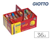 Lapices de colores giotto bebe super schoolpack de 36 unidades + 3 sacapuntas