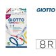 Rotulador giotto turbo glitter purpurina caja de 8 unidades